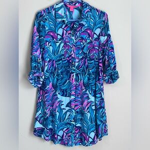 Lilly Pulitzer Natalie Shirtdress Coverup Sz Small